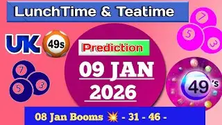 Uk49s double predictions for today 09-01-26 | today uk49s lunchtime prediction 