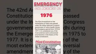 Constitutional 42nd Amendment Act | Mini constitution | 1976|Constitution | Preamble