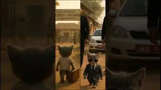 Poor Cat Orphan to Officer #shorts #cat #viral