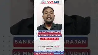 AIR 807 in UPSC CSE 2024 | Sankar Pandiarajan&rsquo;s Success Story | VVS IAS Mentorship