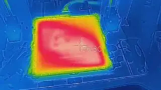 FLIR camera view of heated bed on Mendel90