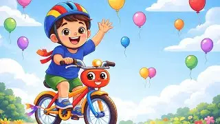 मेरी प्यारी साइकिल 🚲 | Hindi Kids Rhyme | Fun Cycling Song | BunnyBoom Toons 