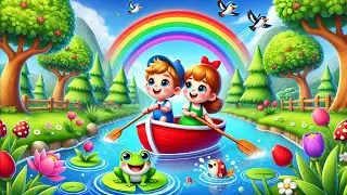 Row, Row, Row Your Boat kids song | Sea Adventure | Momo Mirth