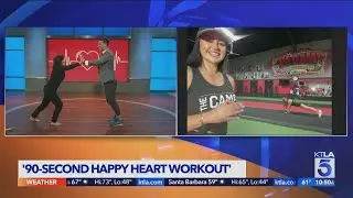 The Camp Transformation Center trainers demonstrate the '90-Second Happy Heart Workout'