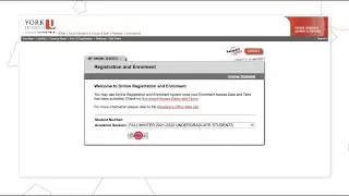 York University Course Enrolment Tutorial