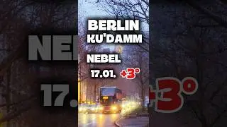 BERLIN KUDAMM 17.01.2026 WETTER NEBEL +3&deg;C #Berlin #BerlinKudamm #Nebel #WeatherBerlin #temperature