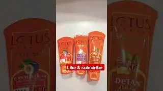 Lotus  herbals safe 🌞sun #facescrub #cream #mattegel #shorts #mackup #youtubeshorts #glowingskin