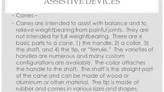 Gait Disturbances & Assistive Devices #9 www.ezqmeceu.com  QME Continuing Education