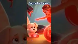 The Dog and Red snake🐍#animation #shorts #cartoon