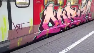 Bemalte S-Bahn in Ditzingen +++ Graffiti Stuttgart 2012