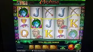 MY BIGGEST WIN EVER!!! ON ACCIDENTAL $100 MAX BET!!!!!!! Medusa Queen of STONE!!!!!