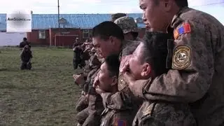 Marines Demo Open Hand Pressure Point Techniques to Mongolian Armed Forces. 1 of 2