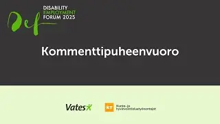 Erja Lindbergin kommenttipuheenvuoro (Disability Employment Forum 2025)