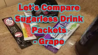 NO ASPARTAME: Top 5 Grape Flavor Energy Drinks -single serve powder flavor packets -Cheap & Healthy