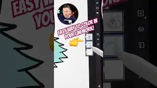 Использование референсных слоев для раскрашивания ваших работ в Adobe Fresco #shorts