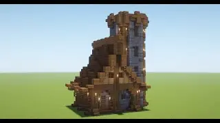 Minecraft TUTORIAL: How to build a Small Medieval Starter House