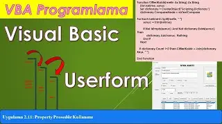 Excel VBA - Uygulama 2.11: Property Prosedür Kullanımı