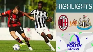 NewCastle vs Milan U19 UEFA Youth League Highlights | Group F