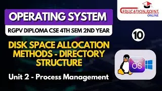 Disk Space Allocation Methods -- Directory Structure | Operating Systems RGPV Diploma CSE/IT 4th Sem