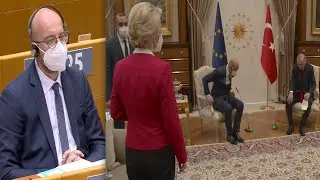 EU humiliated! Brussels boss Michel bites dust in Parliament for sofagate snub
