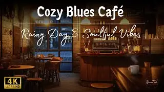 Cozy Blues Caf&eacute; 4k | Rainy Day & Soulful Vibes