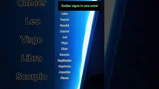 Zodiac signs in one word| All zodiac signs #shorts#foryou