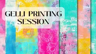 Printing Spring Papers with the Gelli Plate and Stamps