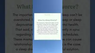 What is a Sleep Divorce?