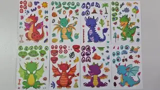 Sticker 🐲🐉 Paper game #asmr #sticker #paper #papergame #asmr #antistress#relaxing #subscribe #video 