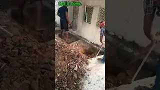 Earth Work for Column #excavation #earthworks #foundation #civilengineeringstudy&construction#shorts