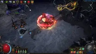 Path of exile Hardcor Harvest. 99 Bladeblast chieftain. Uber elder fight.