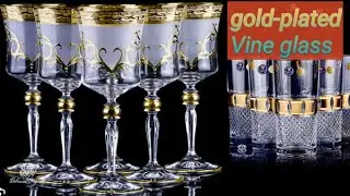 Original made in turkey gold plated vine glass & long glass  &  short glass