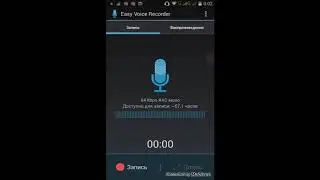 Диктофон из смартфона  Easy Voice Recorder