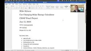 Car Charging Solar Energy Calculator -- Harvard Python CS50P Final Project