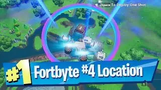 Fortnite Fortbyte #4 Location - Accessible skydiving through rings Loot Lake Plasma Trail Contrails
