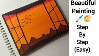 Very Beautiful painting Step By Step | water Brush Pen painting | 