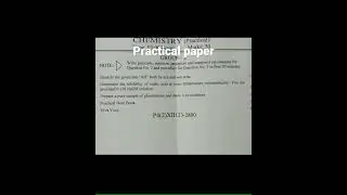 chemistry practical paper 2023 2nd year. #practical