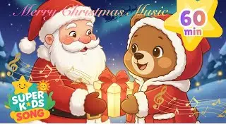 Merry Christmas Honey Bear 🎄 60 Minutes Baby Lullaby Sleep Music | Nursery rhymes & kids song