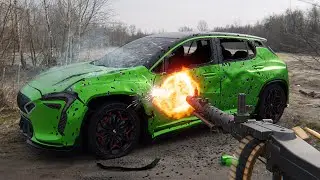 This Mod Adds FIRST PERSON WEAPONS Into BeamNG! Shredding Cars With A Machine Gun!