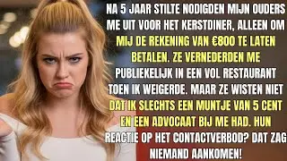 Mijn Ouders Nodigden Me Uit Voor Het Kerstdiner... Alleen Om Mij De Rekening Te Laten Betalen.