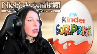 NIER AUTOMATA Walkthrough Part 15 - KINDER SURPRISE BOSS FIGHT