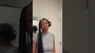 Braiding my own hair #diyhairstyles #braids #knotlessbraids #diybraids