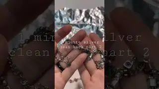 How to clean silver jewelry part 2 #howtocleansilver #925silver #925silverings #dailyhacks