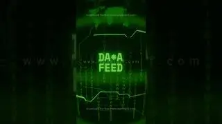 DATA FEED   Retro CRT green screen glitch text animation