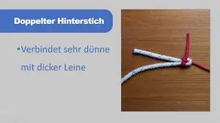 Doppelter Hinterstich (oder: Doppelter Schotstek)