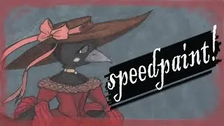 Lady Bird In The Rose Garden| Speed Paint