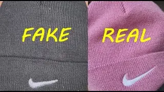 Оригинальная шапка-бини Nike против подделки. Как отличить поддельную зимнюю шапку и шапку-бини Nike?