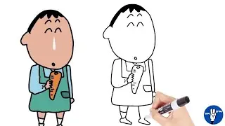 How to draw Bo-Chan in easy steps! #shinchan