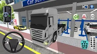 All Golden Hyundai Xcient Truck At Auto Repair Shop - 3D Driving Class Android Car Game Play