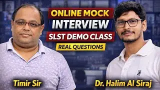 SLST Mathematics Online Mock Interview & Demo Class  | Timir Sir & Dr. Halim Al Siraj